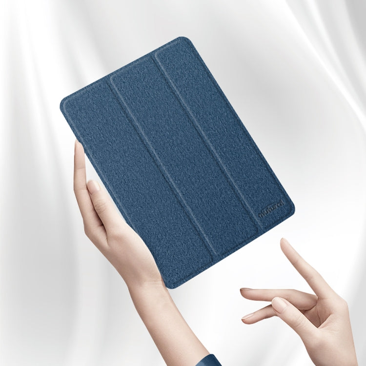 For iPad Pro 12.9 2022 / 2021 / 2020 Mutural YASHI Series TPU + PU Cloth Pattern Texture Horizontal Flip Leather Tablet Case with Three-folding Holder & Pen Slot & Wake-up / Sleep Function(Red) - free shipping - PMC TechLife - Order now!