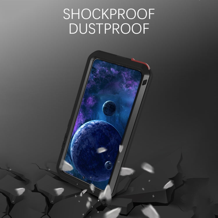 For Samsung Galaxy A52 5G / 4G LOVE MEI Metal Shockproof Waterproof Dustproof Protective Case with Glass(Yellow) - Galaxy Phone Cases by LOVE MEI | Online Shopping South Africa | PMC TechLife | Buy Now Pay Later Mobicred