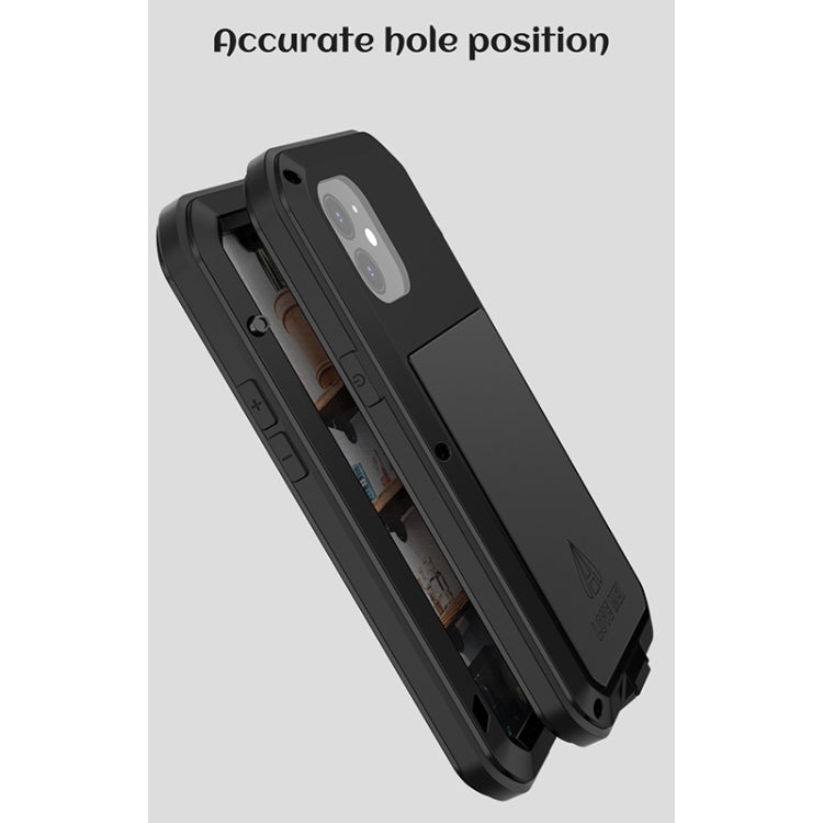 For iPhone 12 LOVE MEI Metal Shockproof Life Waterproof Dustproof Protective Case(Army Green) - free shipping - PMC TechLife - Order now!