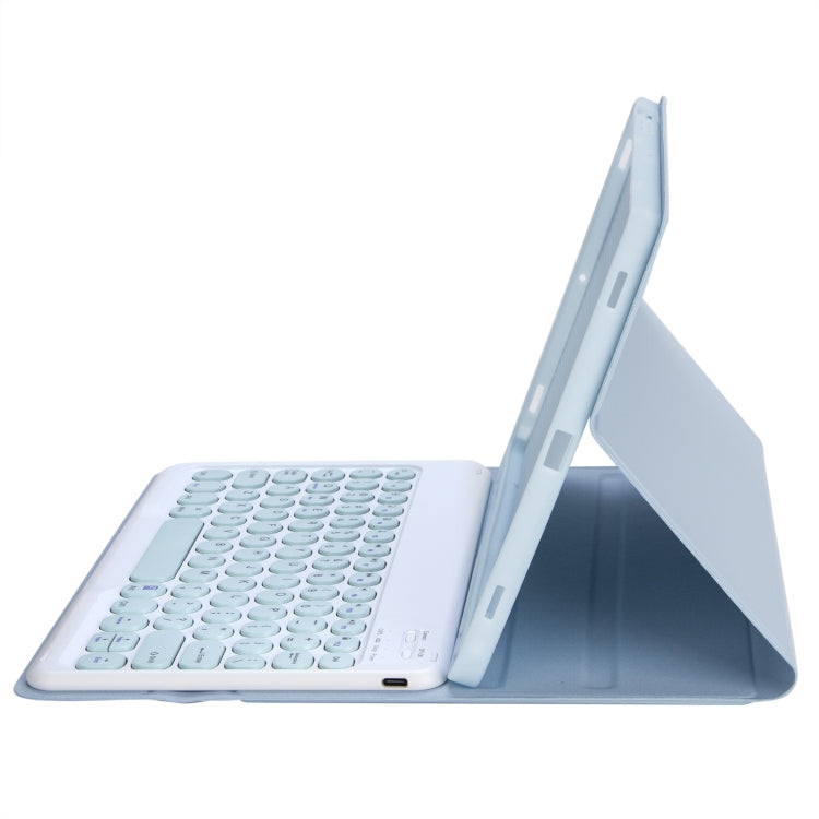 YT11B Detachable Candy Color Skin Feel Texture Round Keycap Bluetooth Keyboard Leather Case For iPad Pro 11 inch 2020 & 2018(White Ice) - For iPad Pro by PMC TechLife | Online Shopping South Africa | PMC TechLife