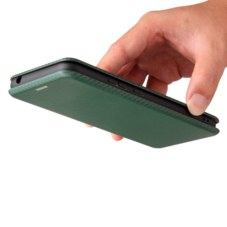 For Blackview A70 (2021) Carbon Fiber Texture Horizontal Flip TPU + PC + PU Leather Case with Card Slot(Green) - More Brand by PMC TechLife | Online Shopping South Africa | PMC TechLife | Buy Now Pay Later Mobicred