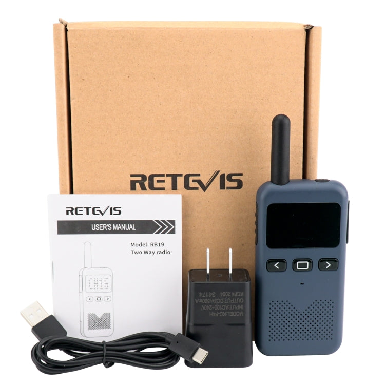 RETEVIS RB19 462.5500-467.7125MHz 22CHS FRS License-free Two Way Radio Handheld Walkie Talkie, US Plug(Navy Blue) - free shipping - PMC Jewellery - Order now!