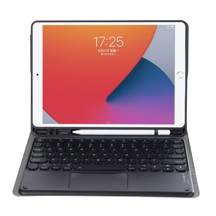 YA11B-A 2021 Detachable Lambskin Texture Round Keycap Bluetooth Keyboard Leather Tablet Case with Touch Control & Pen Slot & Stand For iPad Pro 11 (2021)(Dark Blue) - For iPad Pro by PMC TechLife | Online Shopping South Africa | PMC TechLife