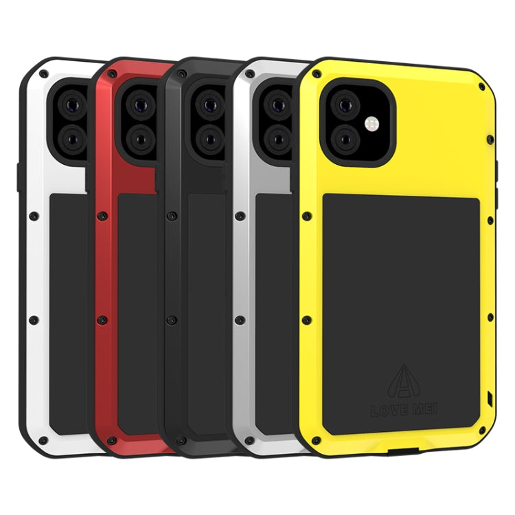 For iPhone 11 LOVE MEI Metal Shockproof Waterproof Dustproof Protective Case(Black) - iPhone 11 Cases by LOVE MEI | Online Shopping South Africa | PMC TechLife | Buy Now Pay Later Mobicred