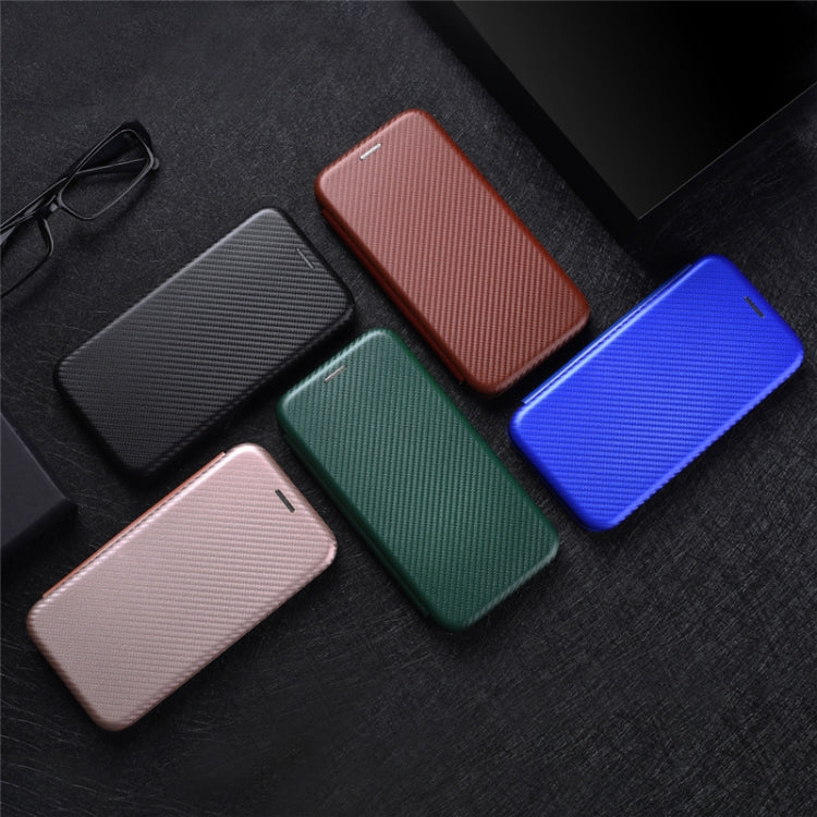 For Doogee X96 Pro Carbon Fiber Texture Horizontal Flip TPU + PC + PU Leather Case with Card Slot(Green) - free shipping - PMC TechLife - Order now!