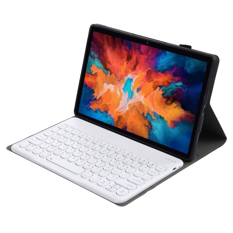 For Lenovo Pad Pro 11.5 inch 2021 TB-J716F / Tab P11 Pro 11.5 inch TB-J706F YAM13 Lambskin Texture Detachable Round Keycap Bluetooth Keyboard Leather Tablet Case with Holder(Gold) - Lenovo Keyboard by PMC TechLife | Online Shopping South Africa | PMC TechLife