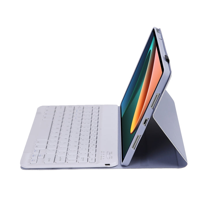 A0N5 Ultra-thin Detachable Lambskin Texture TPU Bluetooth Keyboard Leather Tablet Case with Holder For Xiaomi Pad 5 / 5 Pro(Purple) - Others Keyboard by PMC TechLife | Online Shopping South Africa | PMC TechLife