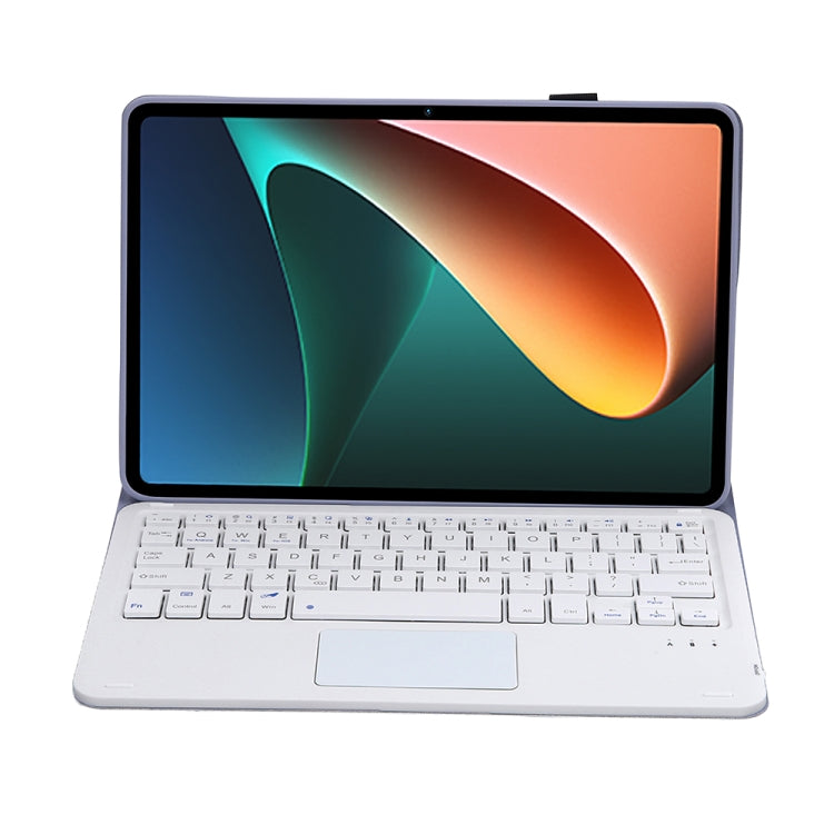 A0N5-A Ultra-thin Detachable Lambskin Texture TPU Bluetooth Keyboard Leather Tablet Case with Holder & Touchpad For Xiaomi Pad 5 / 5 Pro(Purple) - Others Keyboard by PMC TechLife | Online Shopping South Africa | PMC TechLife