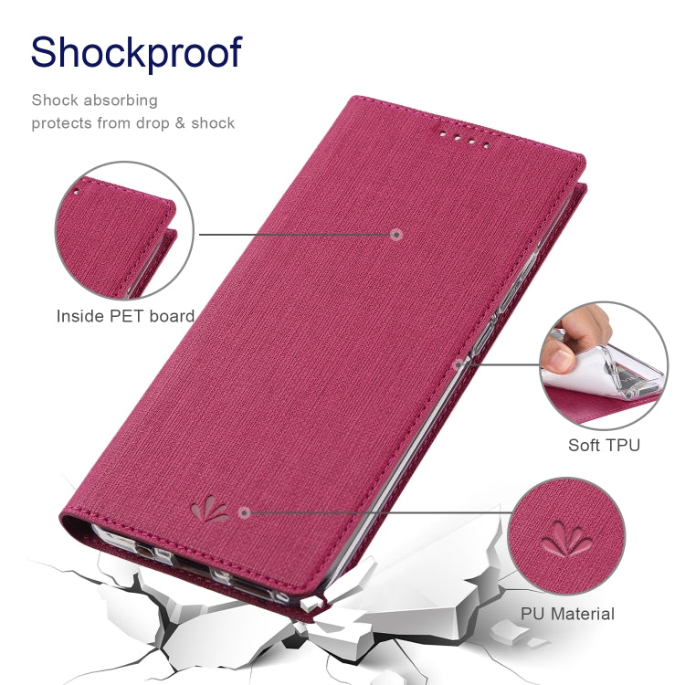 For Sharp Aquos R6 ViLi DMX Series Shockproof TPU + PU Leather Magnetic Attraction Horizontal Flip Case with Card Slot & Holder(Rose Red) - free shipping - PMC Jewellery - Order now!