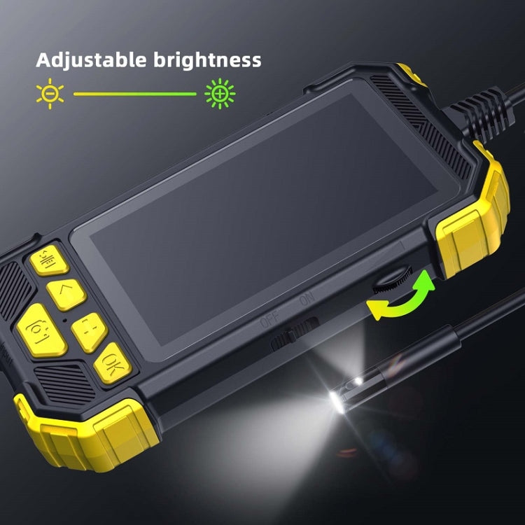 Y19 5.5mm Single Lens Hand-held Hard-wire Endoscope with 4.3-inch IPS Color LCD Screen, Cable Length:10m(Yellow) - by PMC Jewellery | Online Shopping South Africa | PMC Jewellery | Buy Now Pay Later Mobicred