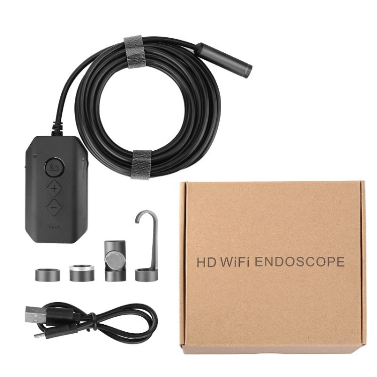 Y17 5MP 7.9mm Dual-lens HD Autofocus WiFi Industrial Digital Endoscope Zoomable Snake Camera, Cable Length:5m Hard Cable(Black) - by PMC TechLife | Online Shopping South Africa | PMC TechLife | Buy Now Pay Later Mobicred