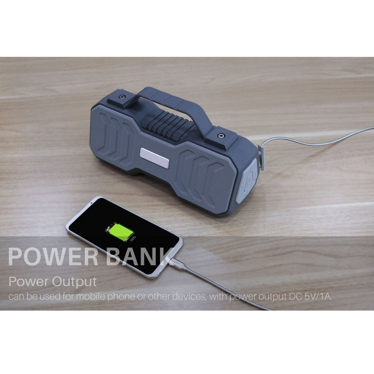 New Rixing NR-4500M Bluetooth 5.0 Portable Outdoor Karaoke Wireless Bluetooth Speaker with Microphone(Grey) - free shipping - PMC Jewellery - Order now!