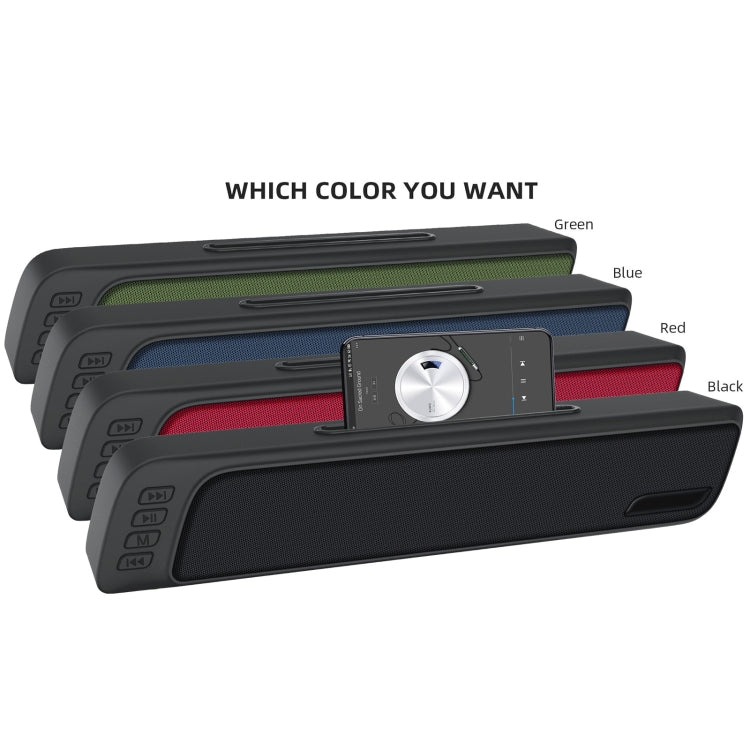 NewRixing NR-7018 Outdoor Portable Bluetooth Speaker with Phone Holder, Support Hands-free Call / TF Card / FM / U Disk(Red) - free shipping - PMC Jewellery - Order now!