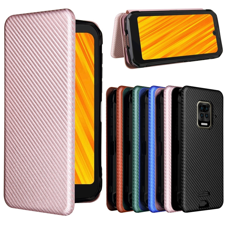 For Doogee S59 / S59 Pro Carbon Fiber Texture Horizontal Flip TPU + PC + PU Leather Case with Card Slot(Pink) - More Brand by PMC TechLife | Online Shopping South Africa | PMC TechLife | Buy Now Pay Later Mobicred