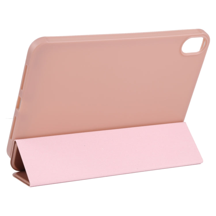 For iPad mini 2024 / mini 6 GEBEI Shockproof Horizontal Flip Tablet Case with Three-folding Holder(Rose Gold) - free shipping - PMC TechLife - Order now!