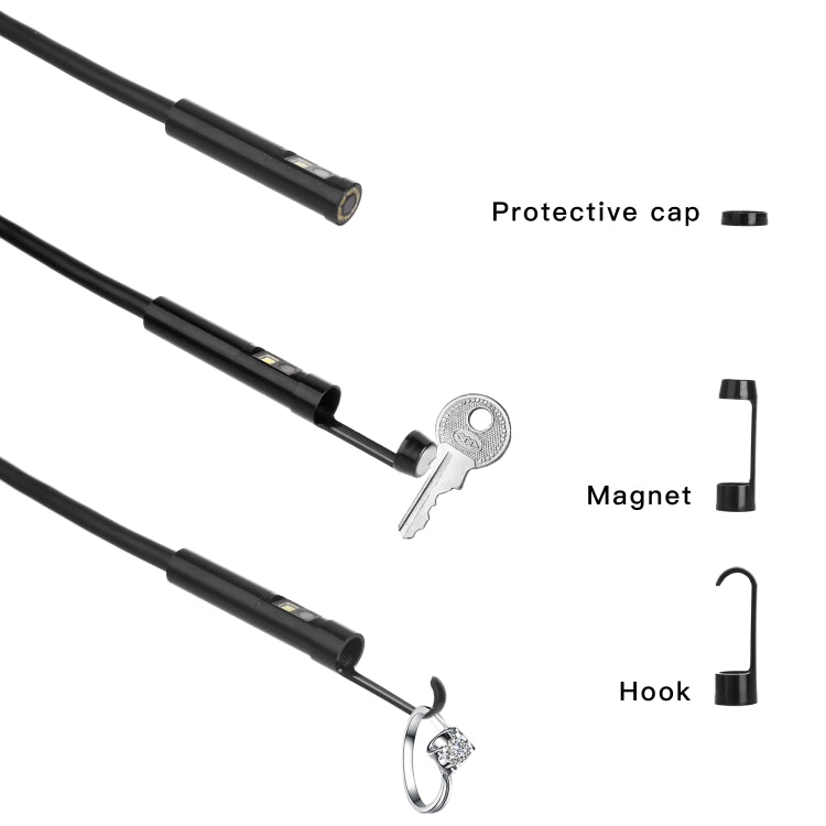 AN100 3 in 1 IP68 Waterproof USB-C / Type-C + Micro USB + USB Dual Cameras Industrial Digital Endoscope with 9 LEDs, Support Android System, Lens Diameter: 8mm, Length:3.5m Soft Cable - by PMC Jewellery | Online Shopping South Africa | PMC Jewellery | Buy Now Pay Later Mobicred