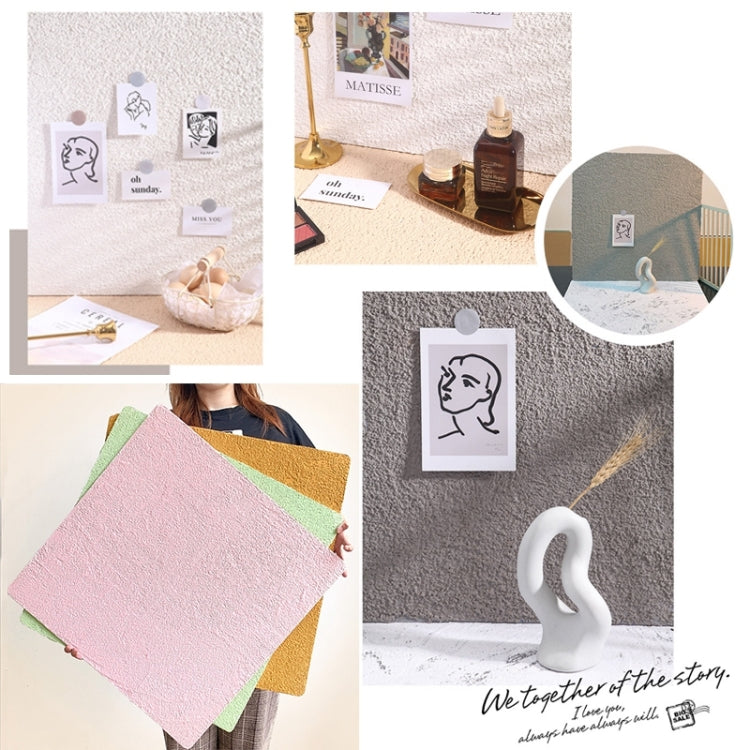 60 x 60cm PVC Backdrop Board Coarse Sand Texture Cement Photography Backdrop Board(Pink) - Brick Wall by PMC TechLife | Online Shopping South Africa | PMC TechLife | Buy Now Pay Later Mobicred