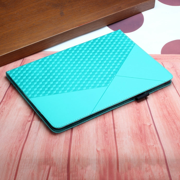 For OPPO Realme Pad Rhombus Skin Feel Horizontal Flip Tablet Leather Case with Card Slots & Holder(Lake Blue) - Realme by PMC TechLife | Online Shopping South Africa | PMC TechLife | Buy Now Pay Later Mobicred