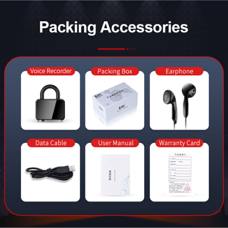 Q11 Intelligent HD Noise Reduction Lock Voice Recorder, Capacity:4GB(Black) - Recording Pen by PMC TechLife | Online Shopping South Africa | PMC TechLife | Buy Now Pay Later Mobicred