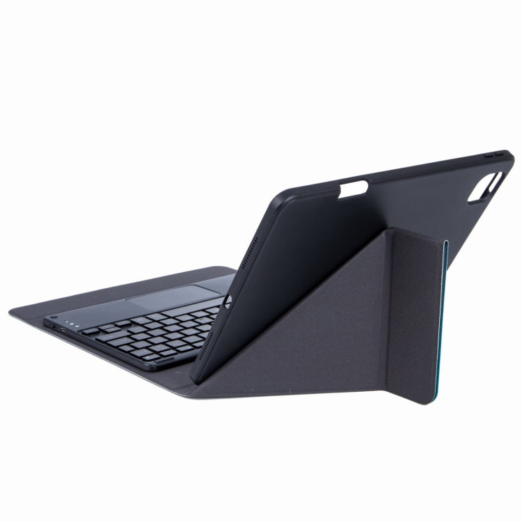 H-109C Touch Bluetooth Keyboard Leather Case with Rear Three-fold Holder For iPad Pro 11 inch 2021 & 2020 & 2018 / Air 2020 10.9(Black) - Universal by PMC TechLife | Online Shopping South Africa | PMC TechLife