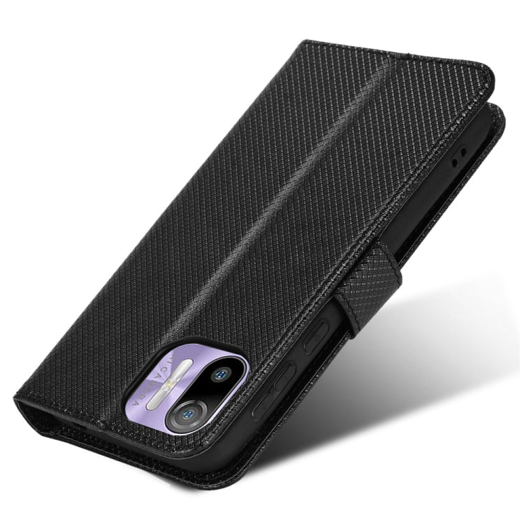 For Ulefone Note 6/ Note 6P Diamond Texture Leather Phone Case(Black) - Ulefone Cases by PMC Jewellery | Online Shopping South Africa | PMC Jewellery | Buy Now Pay Later Mobicred