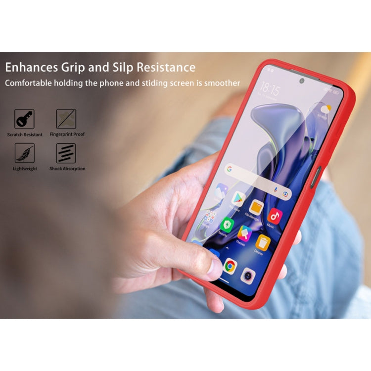 For Xiaomi Mi 11T / 11T Pro Acrylic + TPU 360 Degrees Full Coverage Shockproof Phone Case(Red) - Xiaomi Cases by PMC TechLife | Online Shopping South Africa | PMC TechLife | Buy Now Pay Later Mobicred