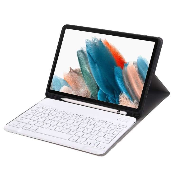A08B Bluetooth Keyboard Leather Case with Holder & TPU Pen Slot For Samsung Galaxy Tab A8 10.5 2021 SM-X205 / SM-X200(Gold) - Samsung Keyboard by PMC TechLife | Online Shopping South Africa | PMC TechLife