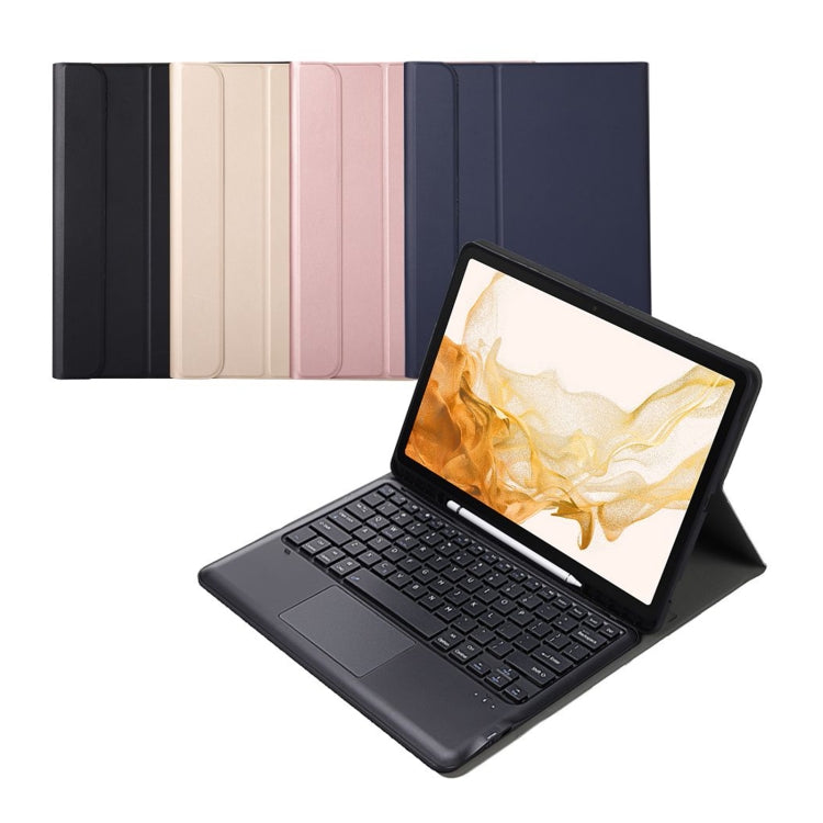A800B-A Split Bluetooth Keyboard Leather Case with Holder & Pen Slot & Touchpad For Samsung Galaxy Tab S8+ X800(Black) - free shipping - PMC TechLife - Order now!