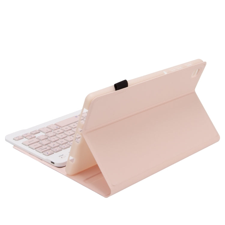 A220 Candy Color TPU Detachable Bluetooth Keyboard Leather Case with Bracket For Samsung Galaxy Tab A7 Lite 8.7 T220 / T225(Pink) - Samsung Keyboard by PMC TechLife | Online Shopping South Africa | PMC TechLife