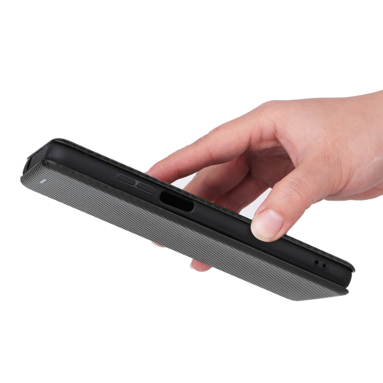 For Ulefone Note 12P Carbon Fiber Texture Horizontal Flip PU Phone Case(Black) - Ulefone Cases by PMC Jewellery | Online Shopping South Africa | PMC Jewellery | Buy Now Pay Later Mobicred