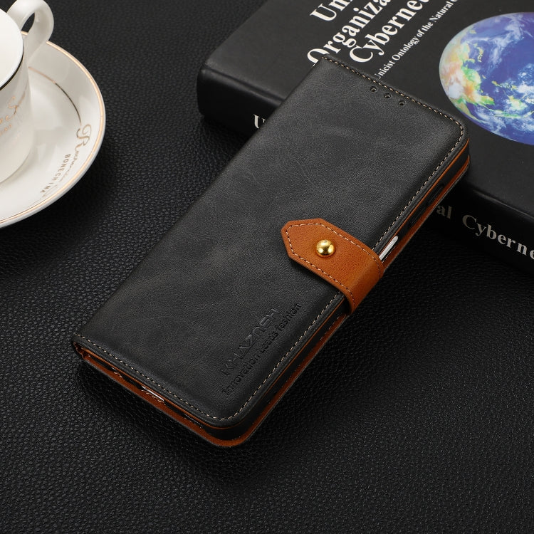 For OPPO Reno7 5G Global / Find X5 Lite KHAZNEH Dual-color Cowhide Texture Flip Leather Phone Case(Black) - free shipping - PMC TechLife - Order now!