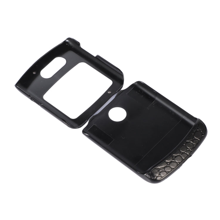 For Motorola Moto Razr 5G Crocodile Top Layer Cowhide Leather Phone Case(Black) - free shipping - PMC TechLife - Order now!