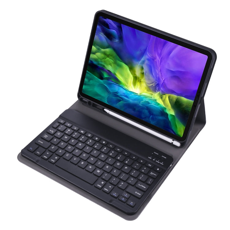 A11B Lambskin Texture Ultra-thin Bluetooth Keyboard Leather Case with Pen Holder For iPad Air 5 2022 / Air 4 2020 10.9 & Pro 11 inch 2021 / 2020 / 2018(Black) - free shipping - PMC TechLife - Order now!
