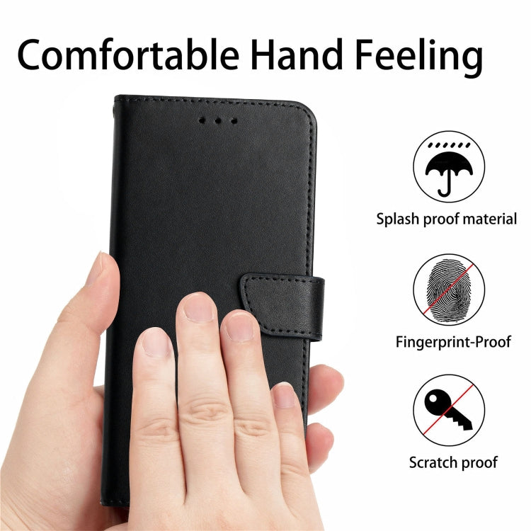 For ZTE Blade A71 Genuine Leather Fingerprint-proof Horizontal Flip Phone Case(Black) - ZTE Cases by PMC TechLife | Online Shopping South Africa | PMC TechLife | Buy Now Pay Later Mobicred