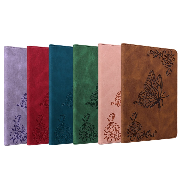 For Realme Pad Butterfly Flower Embossed Leather Tablet Case(Rose Gold) - Realme by PMC TechLife | Online Shopping South Africa | PMC TechLife | Buy Now Pay Later Mobicred