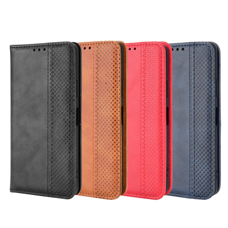 For Blackview A55 Pro Magnetic Buckle Retro Texture Leather Phone Case(Black) - free shipping - PMC TechLife - Order now!