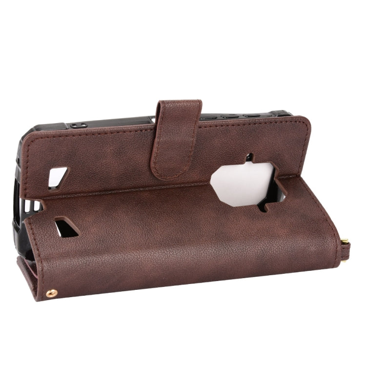 For Doogee S86 / S86 Pro Litchi Texture Zipper Leather Phone Case(Brown) - Doogee Cases by PMC TechLife | Online Shopping South Africa | PMC TechLife | Buy Now Pay Later Mobicred