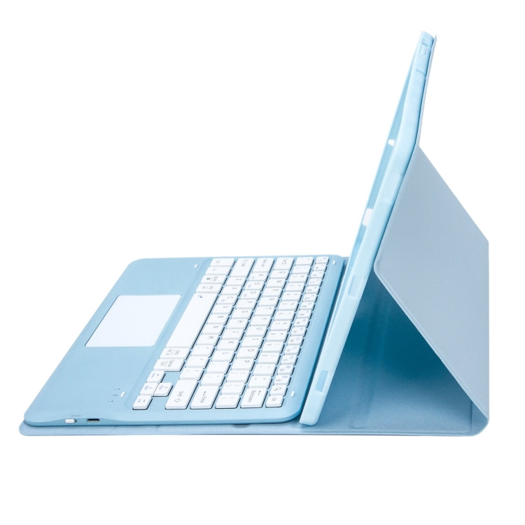 T800B-A Touch Pad Detachable Bluetooth Keyboard Leather Tablet Case For Samsung Galaxy Tab S8+/S7+/S7 FE(Sky Blue) - Samsung Keyboard by PMC TechLife | Online Shopping South Africa | PMC TechLife