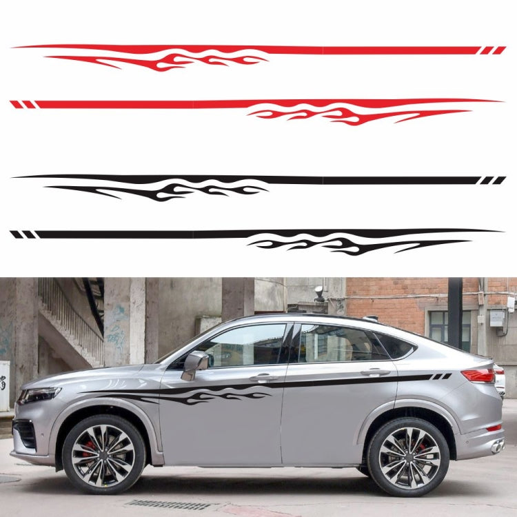 2 PCS/Set D-280 Flame Streak Pattern Car Modified Decorative Sticker(Red) - Decorative Sticker by PMC TechLife | Online Shopping South Africa | PMC TechLife | Buy Now Pay Later Mobicred