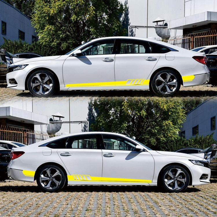 2 PCS/Set D-608 Stripe Pattern Car Modified Decorative Sticker(Yellow) - Decorative Sticker by PMC Jewellery | Online Shopping South Africa | PMC Jewellery | Buy Now Pay Later Mobicred