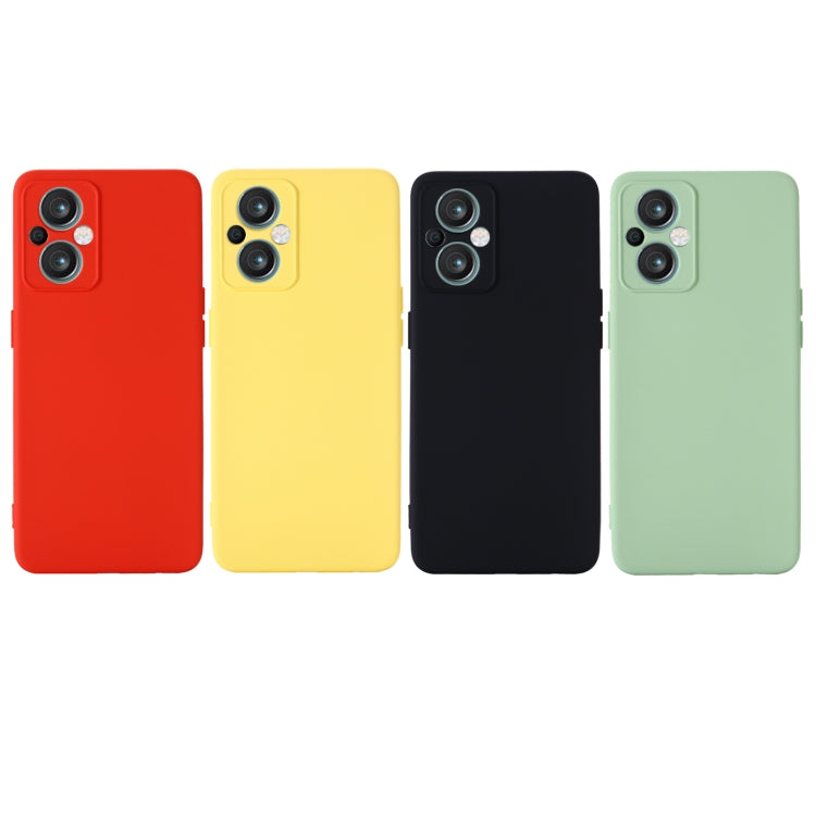 For OPPO A96 5G/Reno7 Z 5G Global/ Reno7 Lite 5G/F21 Pro 5G Global/Reno8 Lite 5G Global Pure Color Liquid Silicone Shockproof Full Coverage Phone Case(Black) - OPPO Cases by PMC TechLife | Online Shopping South Africa | PMC TechLife | Buy Now Pay Later Mobicred
