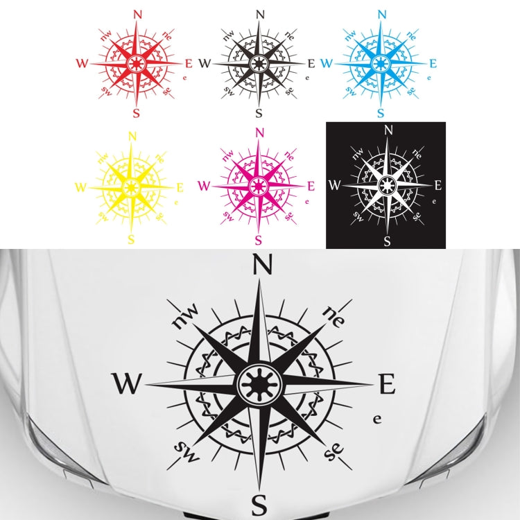 D-863 Compass Pattern Car Modified Decorative Sticker(White) - Decorative Sticker by PMC TechLife | Online Shopping South Africa | PMC TechLife | Buy Now Pay Later Mobicred