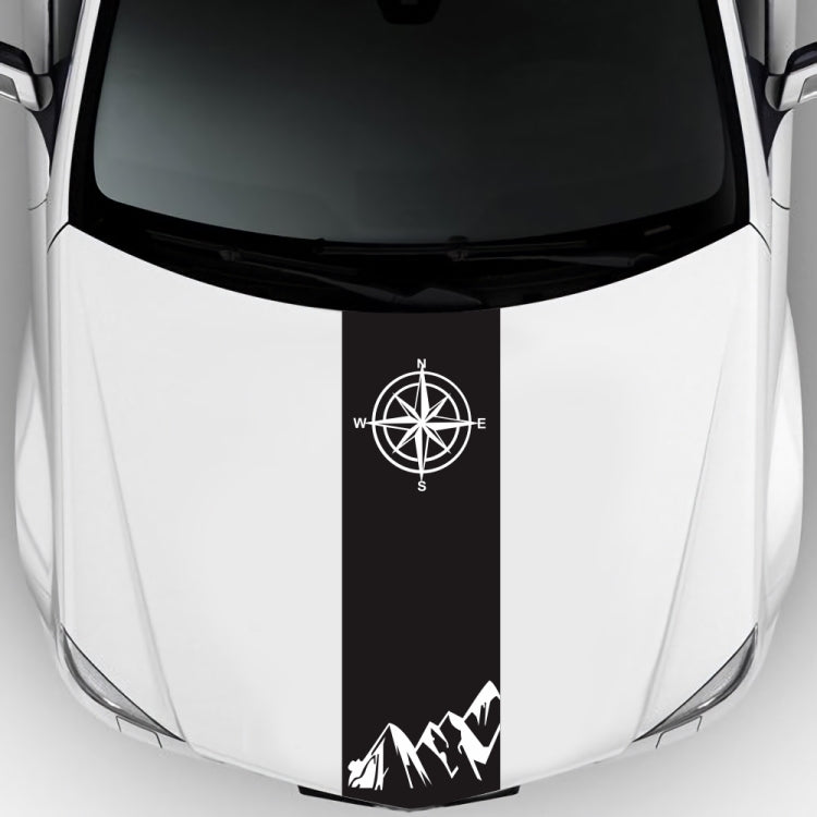 D-864 Compass Pattern Car Modified Decorative Sticker(Black) - Decorative Sticker by PMC TechLife | Online Shopping South Africa | PMC TechLife | Buy Now Pay Later Mobicred