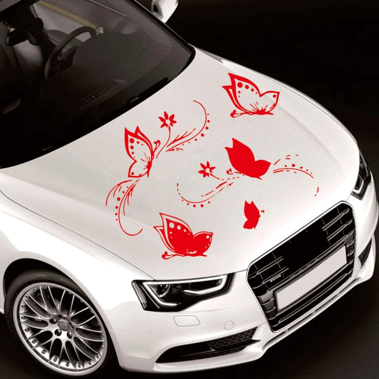 D-907 Butterflies Pattern Car Modified Decorative Sticker(Red) - Decorative Sticker by PMC TechLife | Online Shopping South Africa | PMC TechLife | Buy Now Pay Later Mobicred