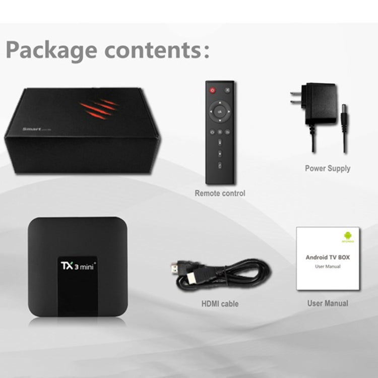 TX3 mini+ Android 11.0 Smart TV Box, Amlogic S905W2 Quad Core, Memory:2GB+16GB, 2.4GHz / 5GHz WiFi(UK Plug) - Amlogic S905 by PMC TechLife | Online Shopping South Africa | PMC TechLife | Buy Now Pay Later Mobicred