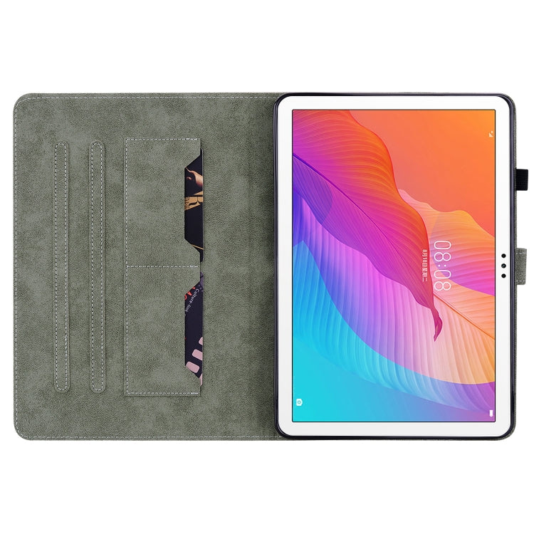 For Huawei MatePad T 10s/Enjoy Tablet 2 Tiger Pattern PU Tablet Case(Dark Blue) - Huawei by PMC TechLife | Online Shopping South Africa | PMC TechLife | Buy Now Pay Later Mobicred