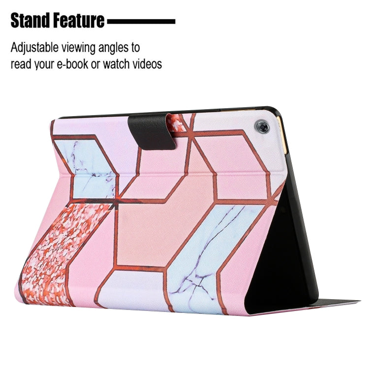 For Huawei MediaPad M5 Lite Marble Pattern Smart Leather Tablet Case(Splicing Marble) - Huawei by PMC TechLife | Online Shopping South Africa | PMC TechLife | Buy Now Pay Later Mobicred