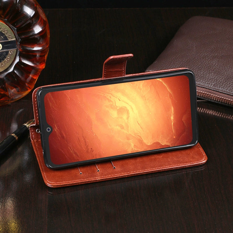 For Blackview BV9800 Pro idewei Crazy Horse Texture Horizontal Flip Leather Case with Holder & Card Slots & Wallet(Rose Red) - More Brand by idewei | Online Shopping South Africa | PMC TechLife | Buy Now Pay Later Mobicred