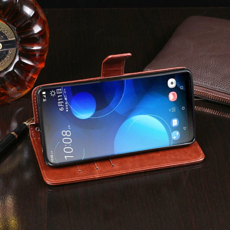 For HTC Desire 19+ idewei Crazy Horse Texture Horizontal Flip Leather Case with Holder & Card Slots & Wallet(Dark Blue) - free shipping - PMC Jewellery - Order now!