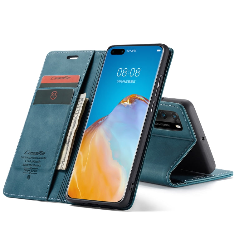 For Huawei P40 CaseMe-013 Multifunctional Horizontal Flip Leather Case with Card Slot & Holder & Wallet(Blue) - Huawei Cases by CaseMe | Online Shopping South Africa | PMC Jewellery | Buy Now Pay Later Mobicred
